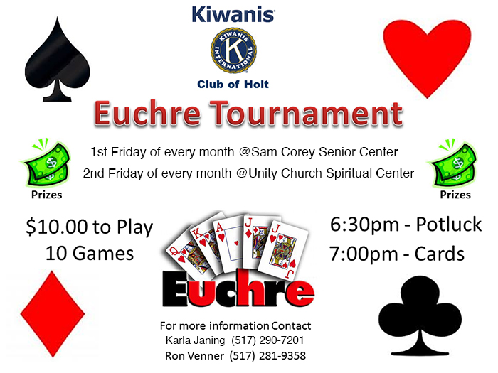 Euchre sign with info